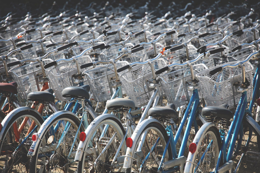 駅前の自転車置場